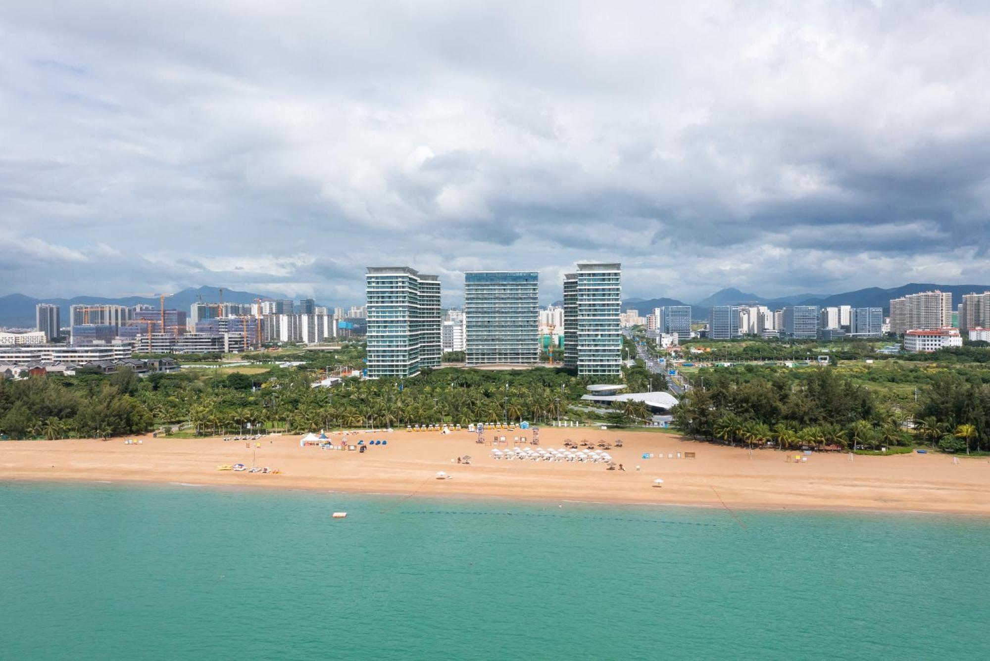 Puhai Sea View Apt By Hailan Tour At Sanya Yazhou Bay#Only 100 Meters To Beach And Sea Swimming Area Exterior foto